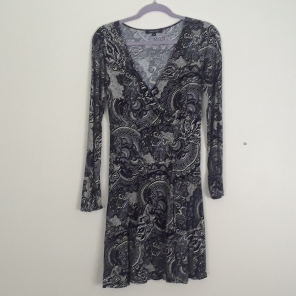 Karen Kane Long-Sleeve Fit & Flare Printed Dress