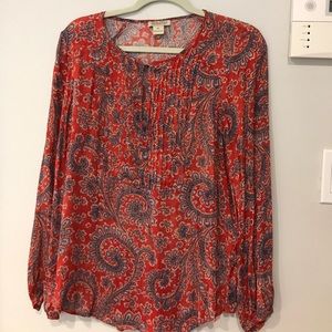 Brand new Lucky red and blue blouse, size M