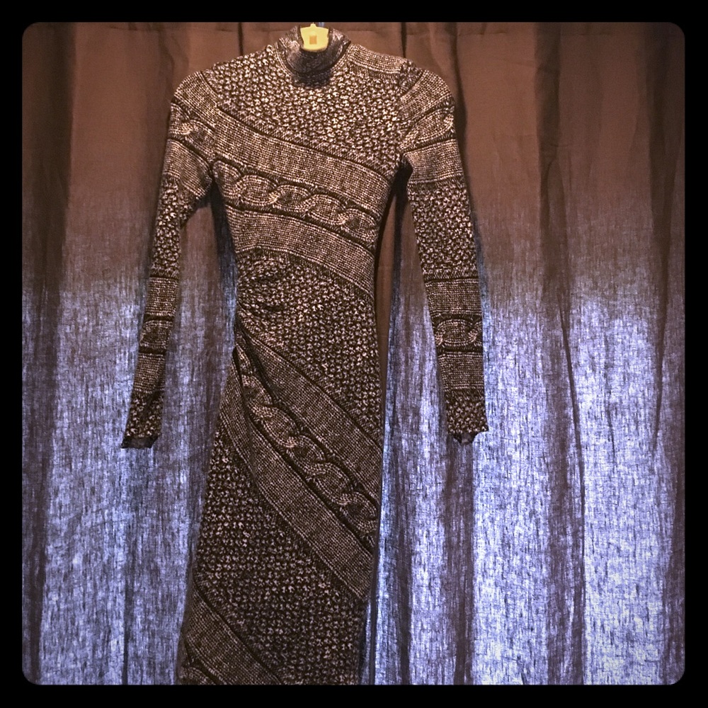 Cache Mock Turtleneck Dress.