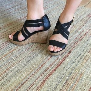 Black/cork wedges