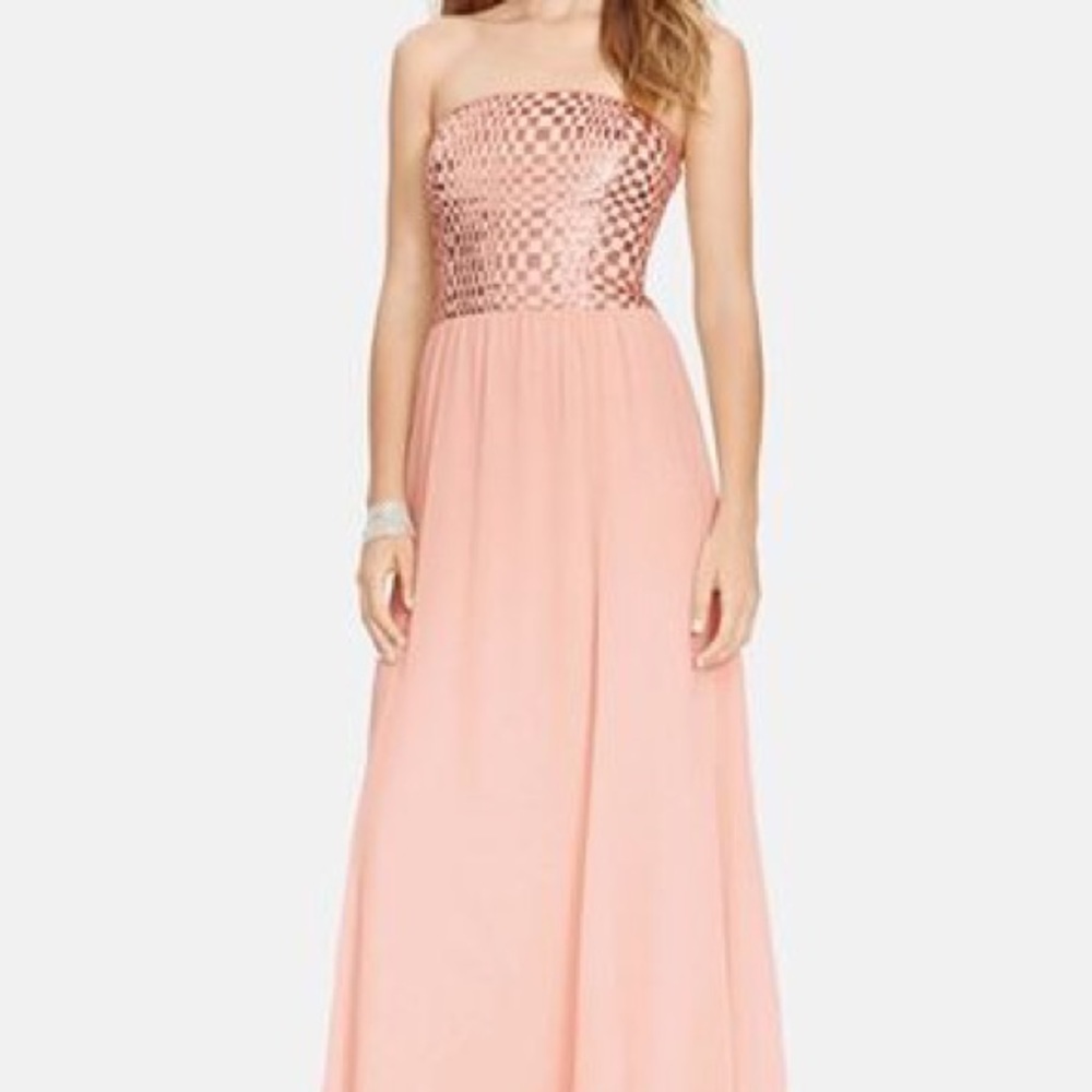 Pink Strapless Ralph Lauren Evening Gown