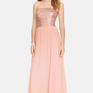 Pink Strapless Ralph Lauren Evening Gown