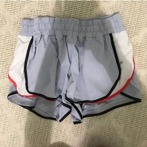 Lululemon light blue/grayish running shorts
