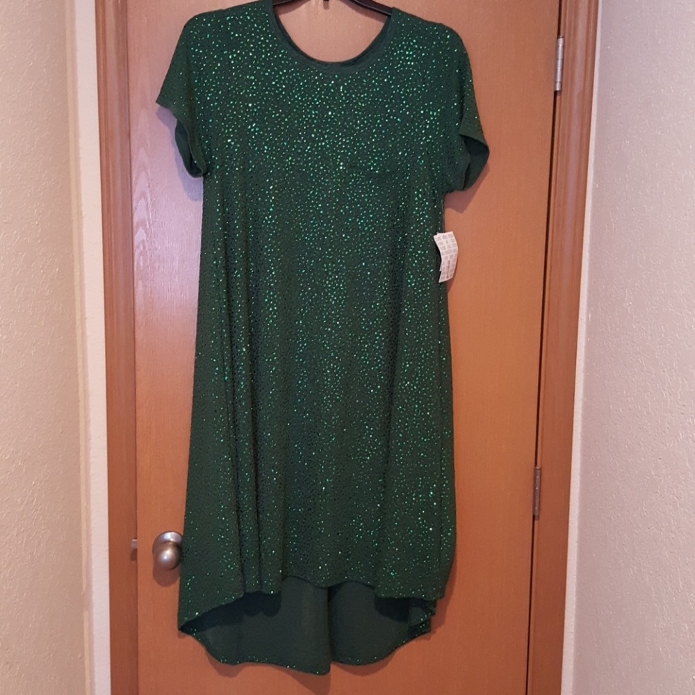 NWT Gorgeous Lularoe Elegant Emerald green Carly