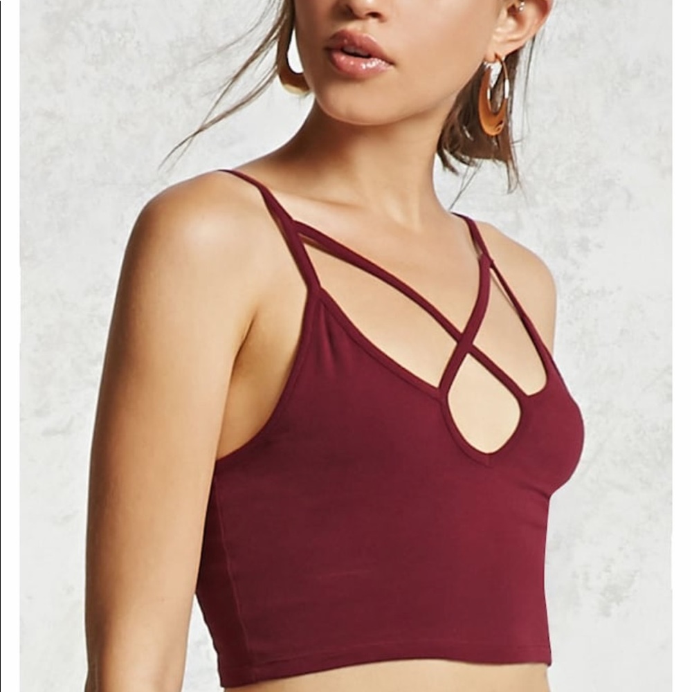 New Forever 21 strappy crop top