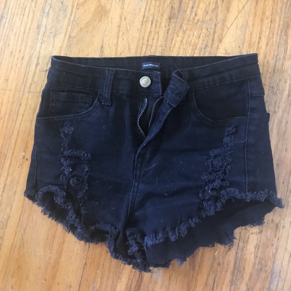 Black high waisted shorts