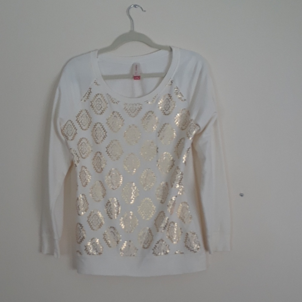 Printed Fleece-lined Long Sleeve Sweatshirt