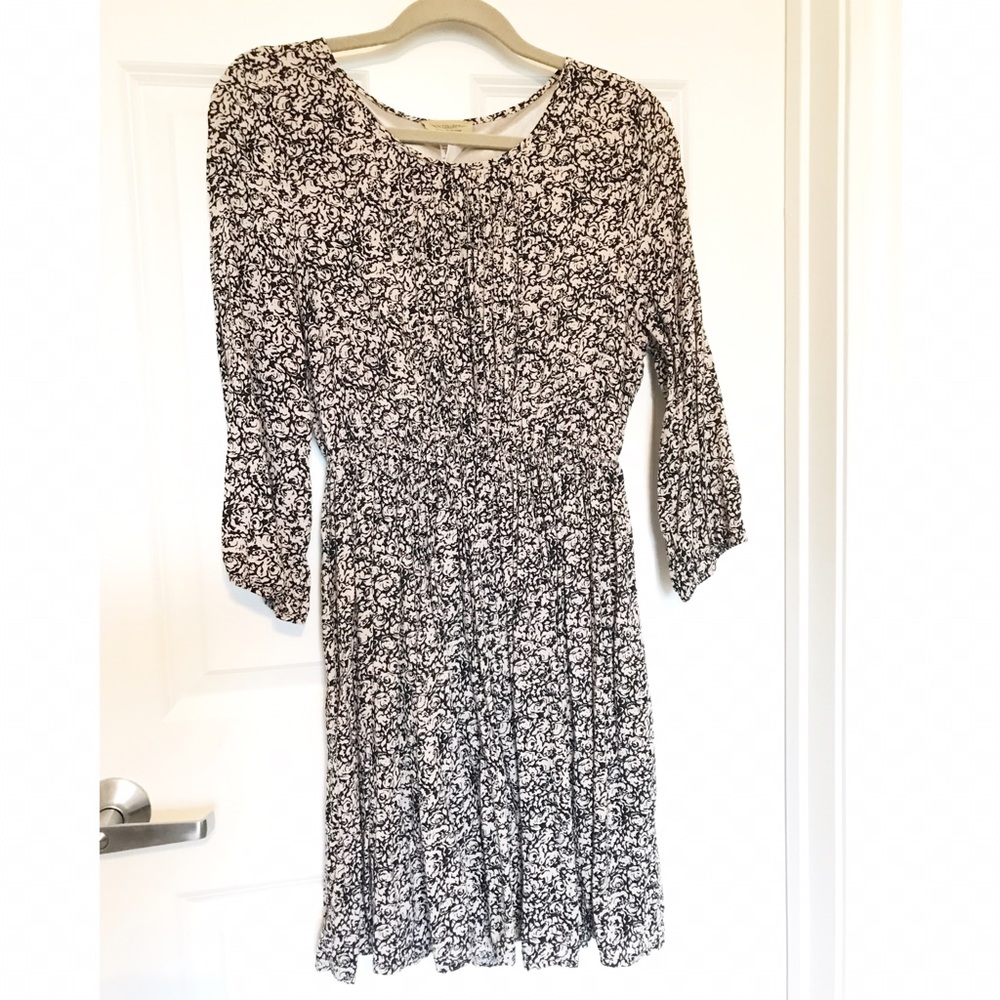 L Floral cinched waist tunic