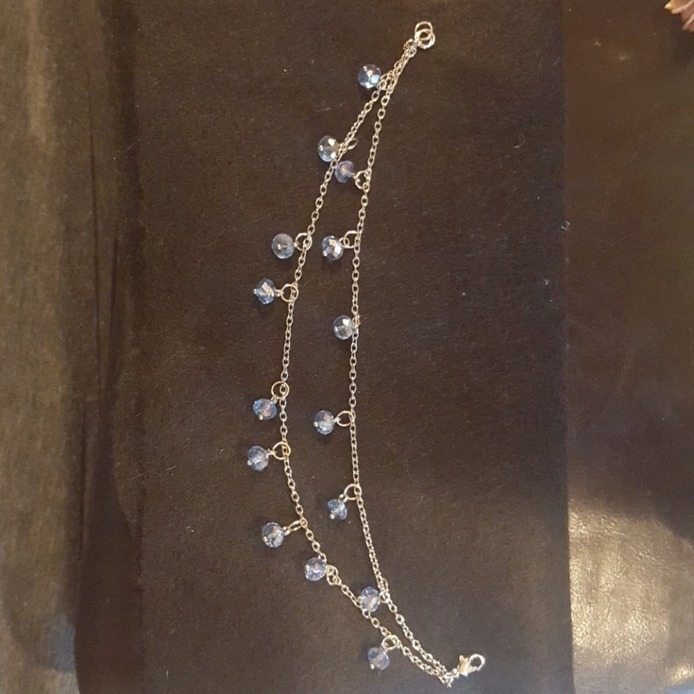 Sold-Lovely sparkly blue anklet
