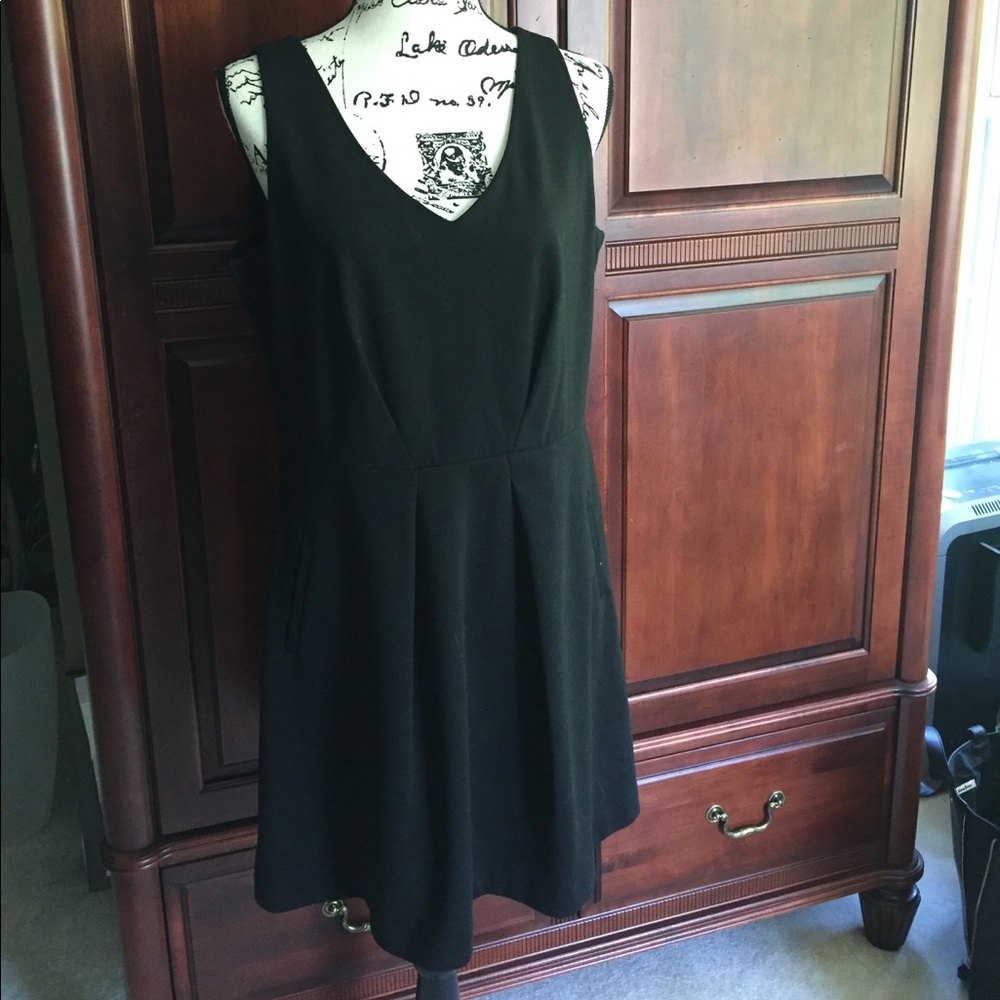LOFT black v neck dress
