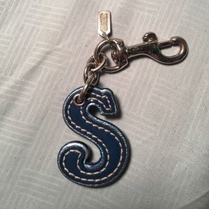 Coach leather letter "S" charm