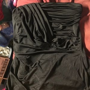 Ladies express black silk tube top