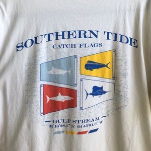 Men's White Southern Tide Tshirt with Pocket