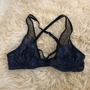 Navy Sheer Bra