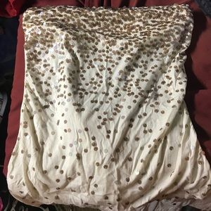 Gold/cream Express tube top
