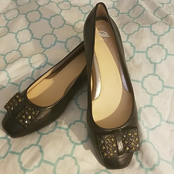 Shoes - Nurture Brand Black Studded Bow Flat