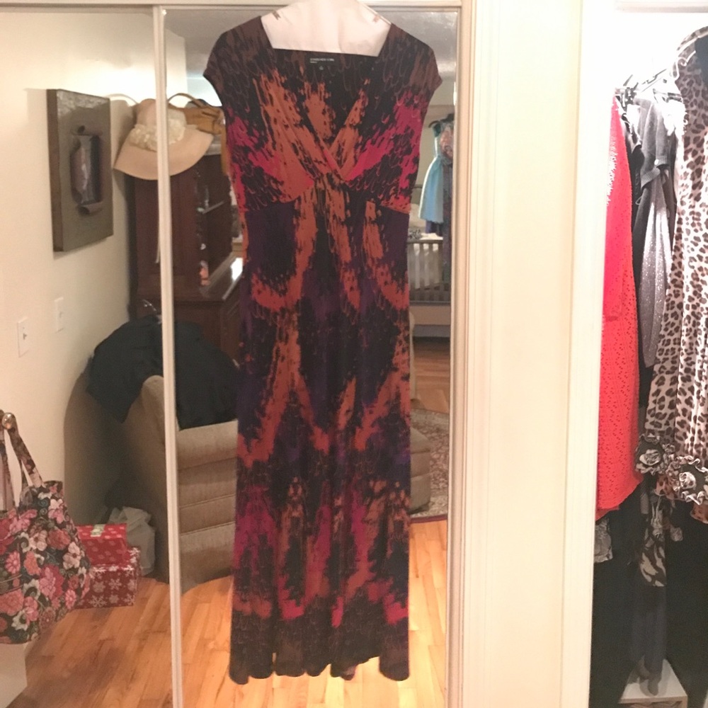 Black printed dress