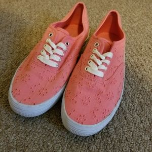 Peach shoes