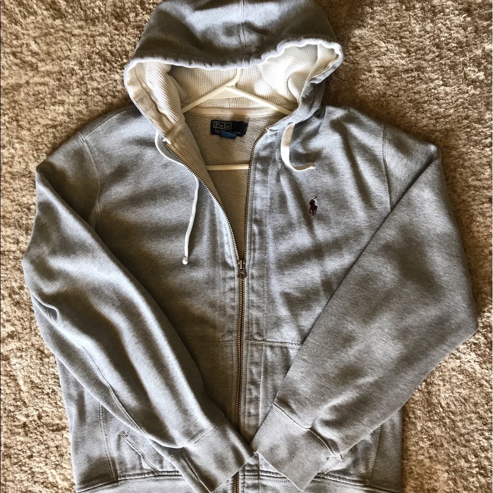 Men's Large Ralph Lauren Grey Zip Up