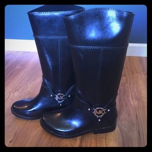 Michael Kors Black Rubber Rain Boots