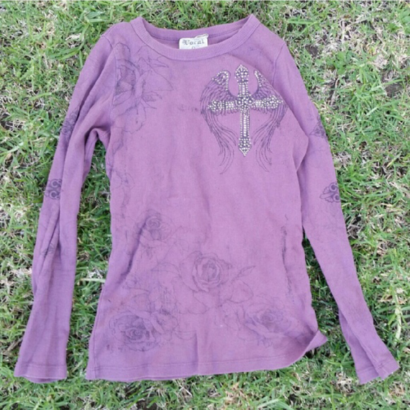 Vocal Tops - Purple Cross Shirt Vocal Tops - Purple Cross Shirt