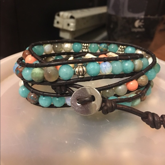 Leather Bracelet Ocean Hues - Picture 8 of 8