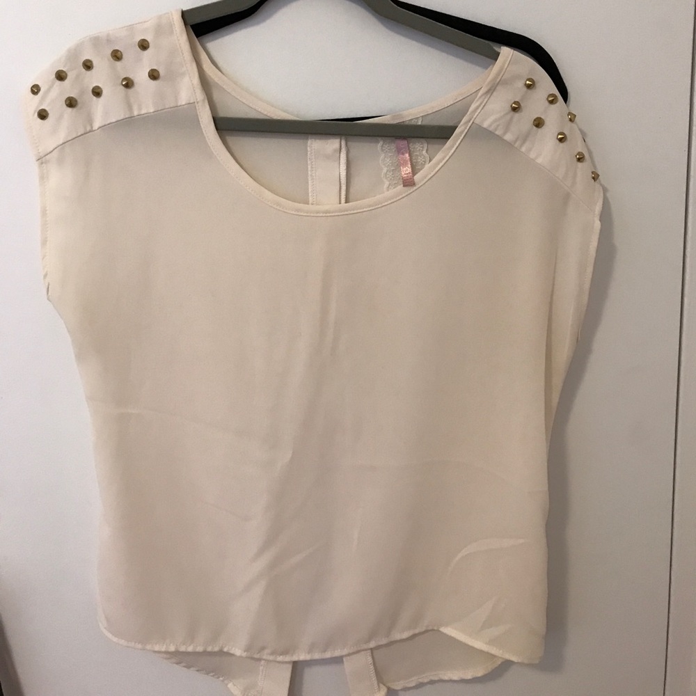 Studded White Top