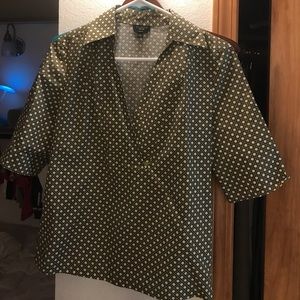 Talbots short sleeve pattern shirt - new