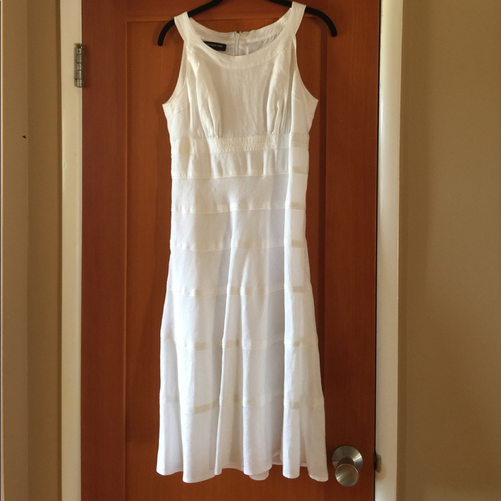 White linen dress