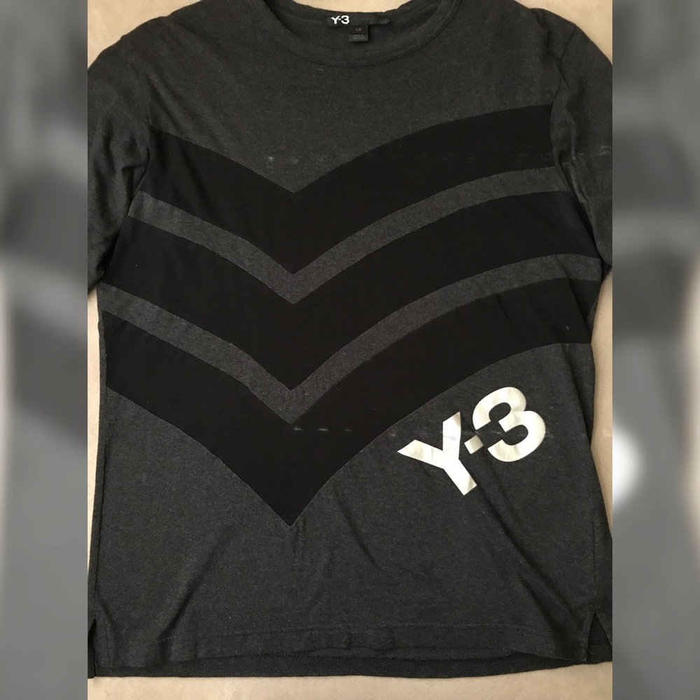 Y-3 Striped Logo Short Sleeve Teeshirt