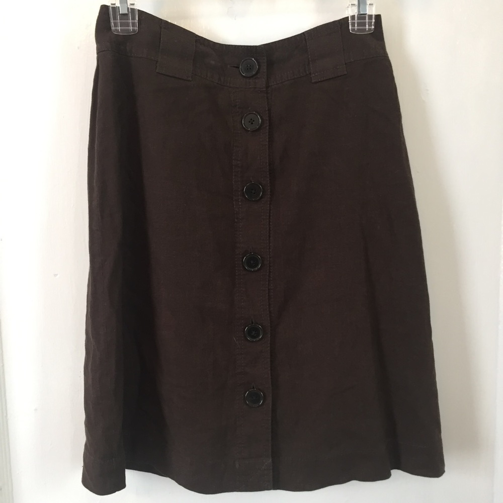 Banana Republic Brown Linen Skirt