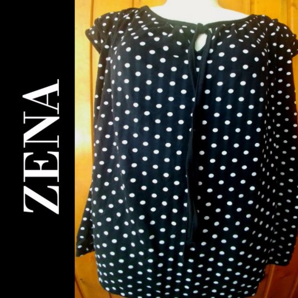 Black & White Polka Dot Cap Sleeve 14/16