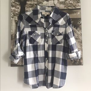Buffalo check flannel shirt