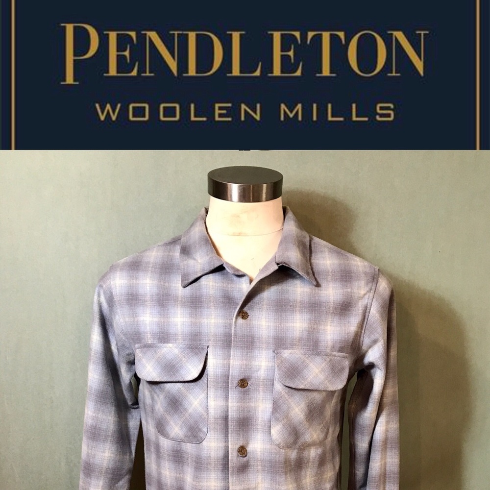 Pendleton Mens Wool Button Down Shirt  in Medium