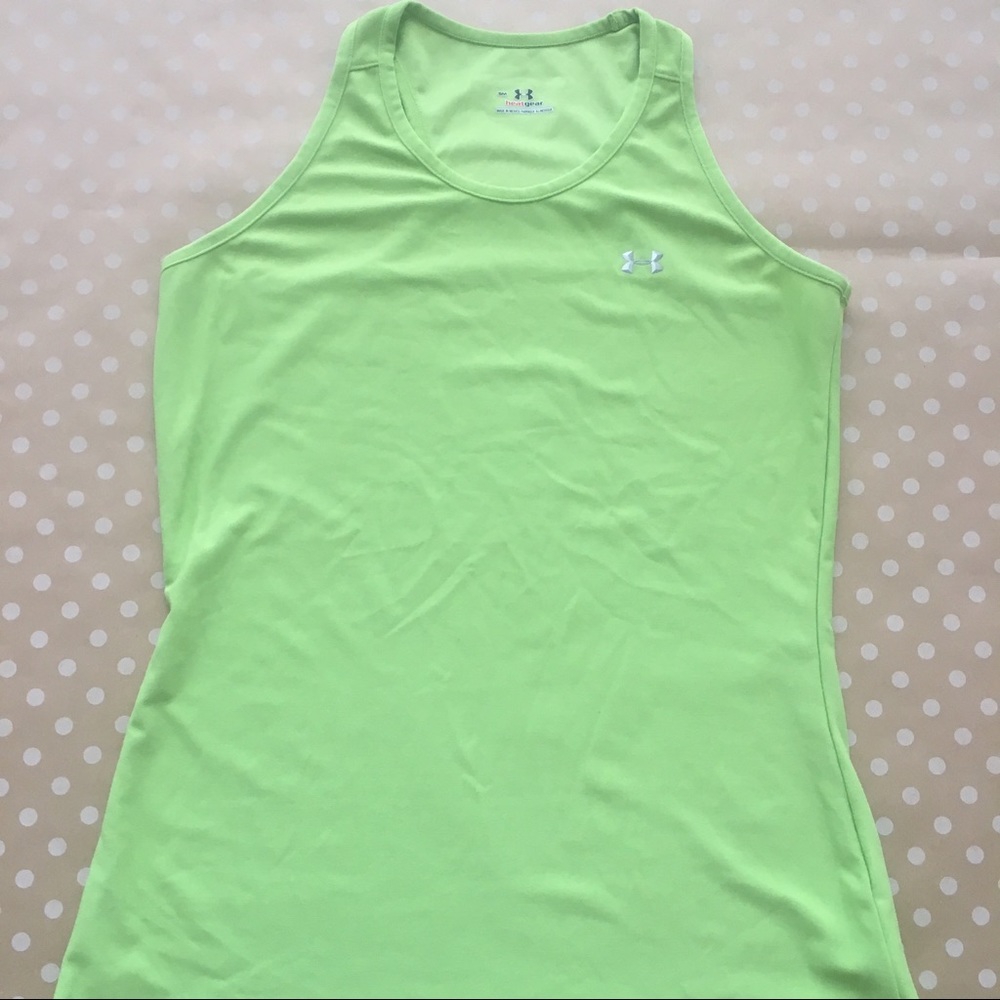 Under Armour Heat Gear Fitted Green Tank