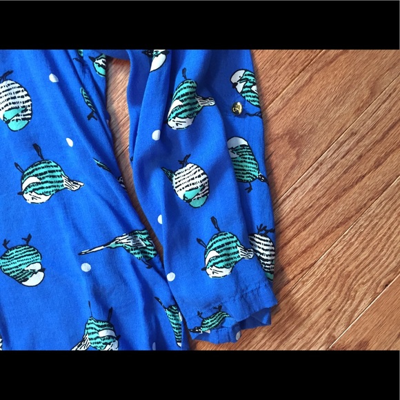 Kaari Blue Top With Birds, Size XL - Picture 3 of 5