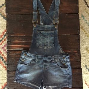NWOT Denim Overall Shorts