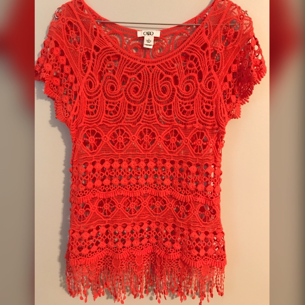Orange Crochet Top