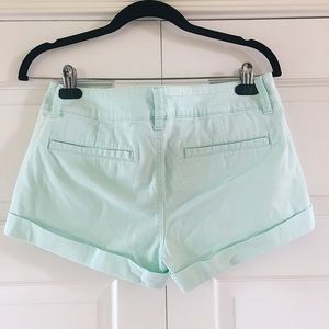 Express mint green shorts
