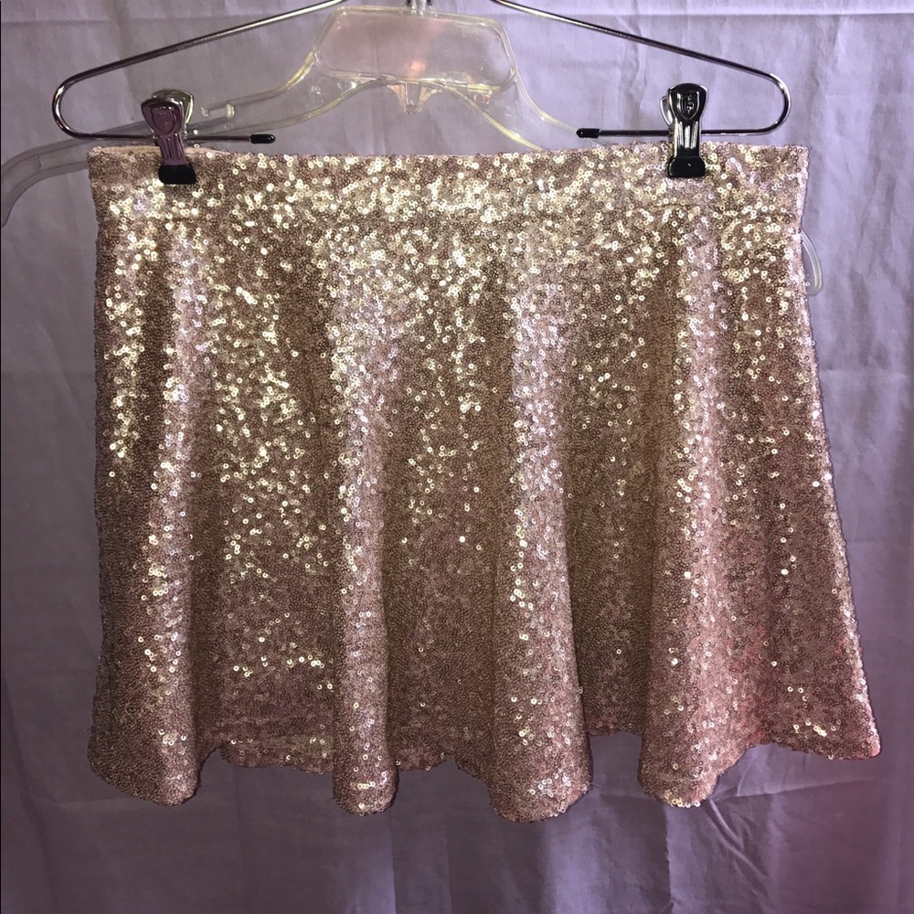 Gold sequin skirt
