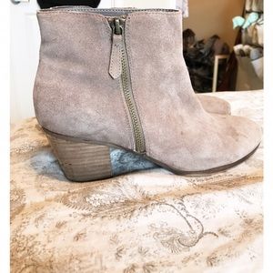 9 suede ankle booties