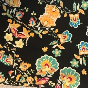 NWOT LulaRoe OS Leggings in Floral Print on Black