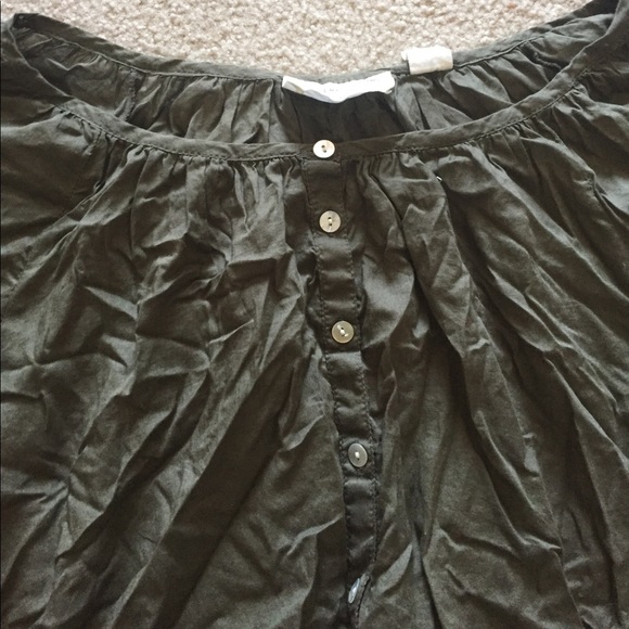 Green peasant blouse - Picture 3 of 3