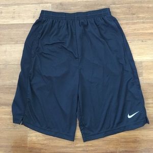 Men's Navy Blue Nike Workout Shorts - Size Small