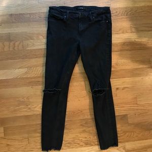Joe's Ripped Skinny black jeans
