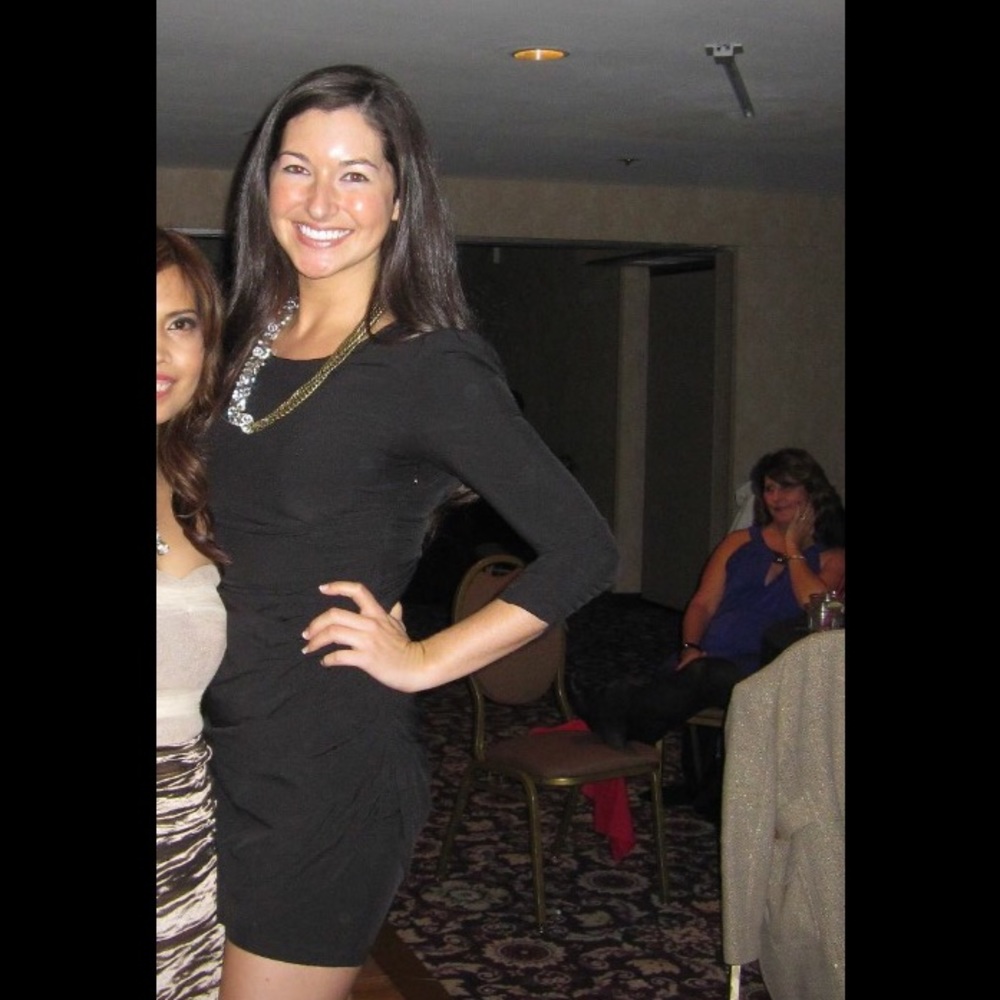 Black cocktail dress with a back Cutout