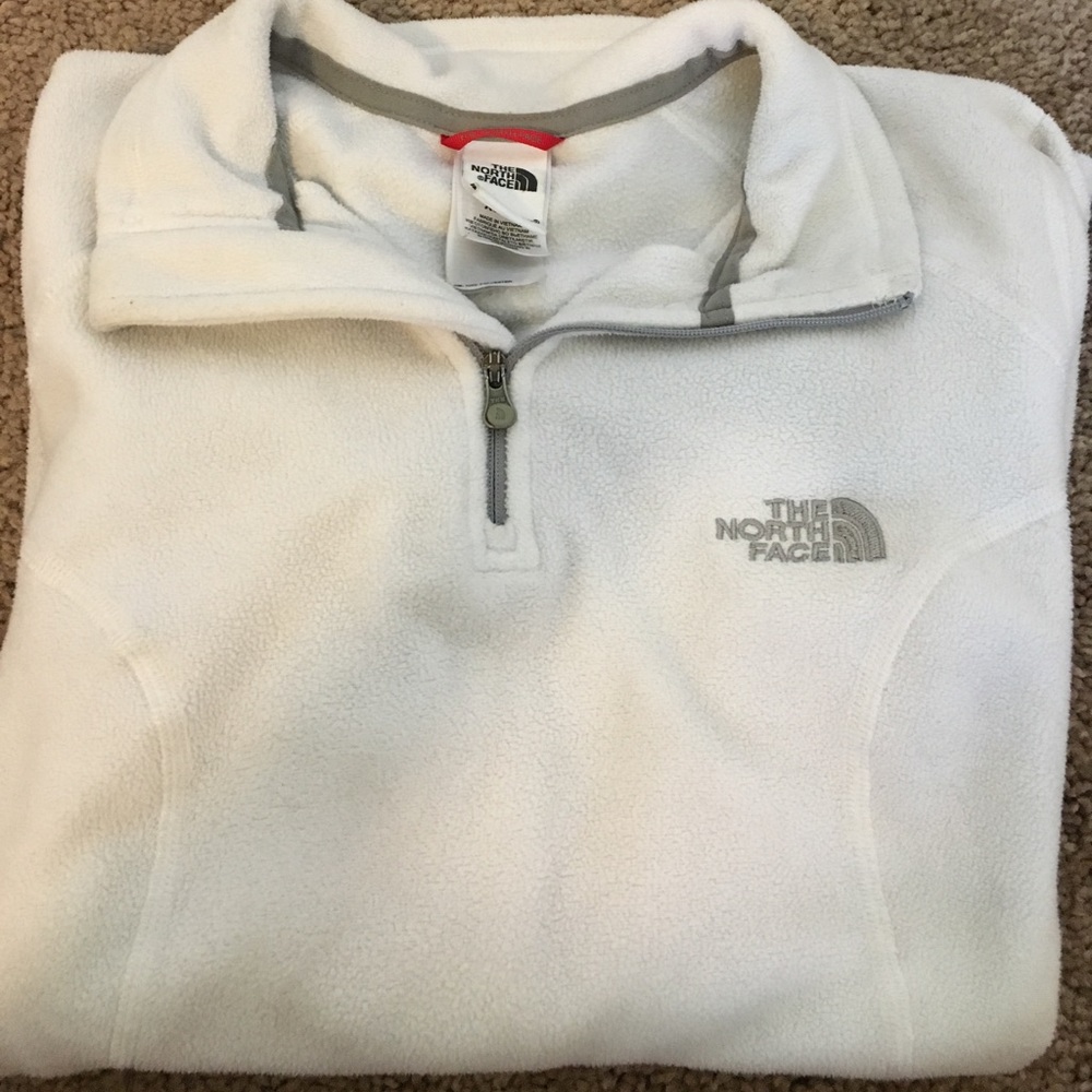 White North Face Glacier 1/4-Zip Fleece Pullover