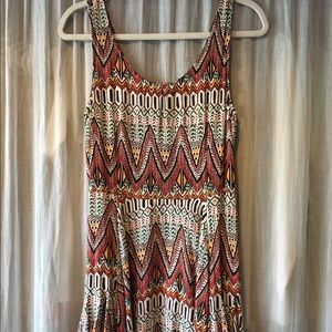 Fit and flare patterned dress