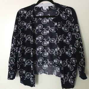 Bicycle Print Cardigan