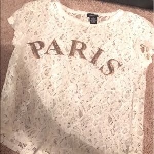 SOLD!!!Paris Lace Shirt